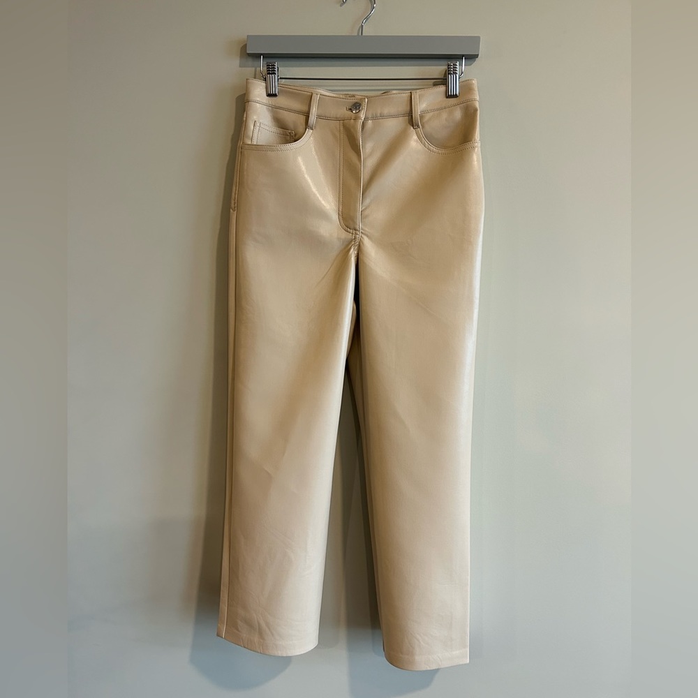 Aritzia cropped Faux leather Wilfred pant